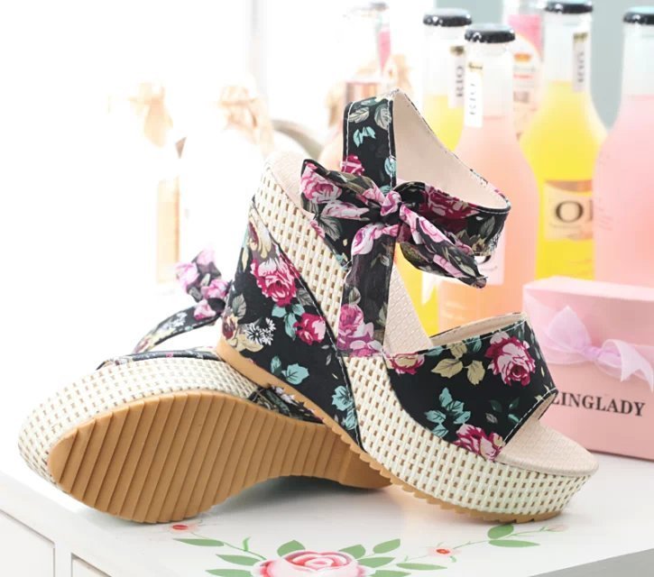Floral sandals women's shoes - Image 2