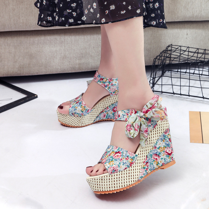 Floral sandals women's shoes - Image 3