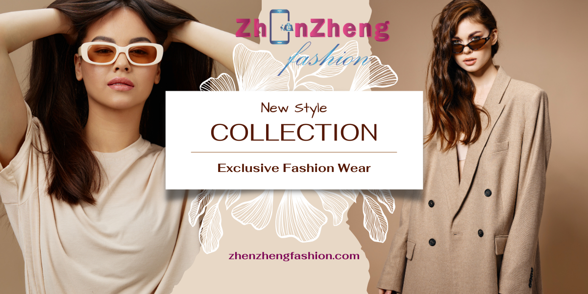 Beige Aesthetic Exclusive Fashion Wear Collection Clothing Banner (1200 x 600 px)
